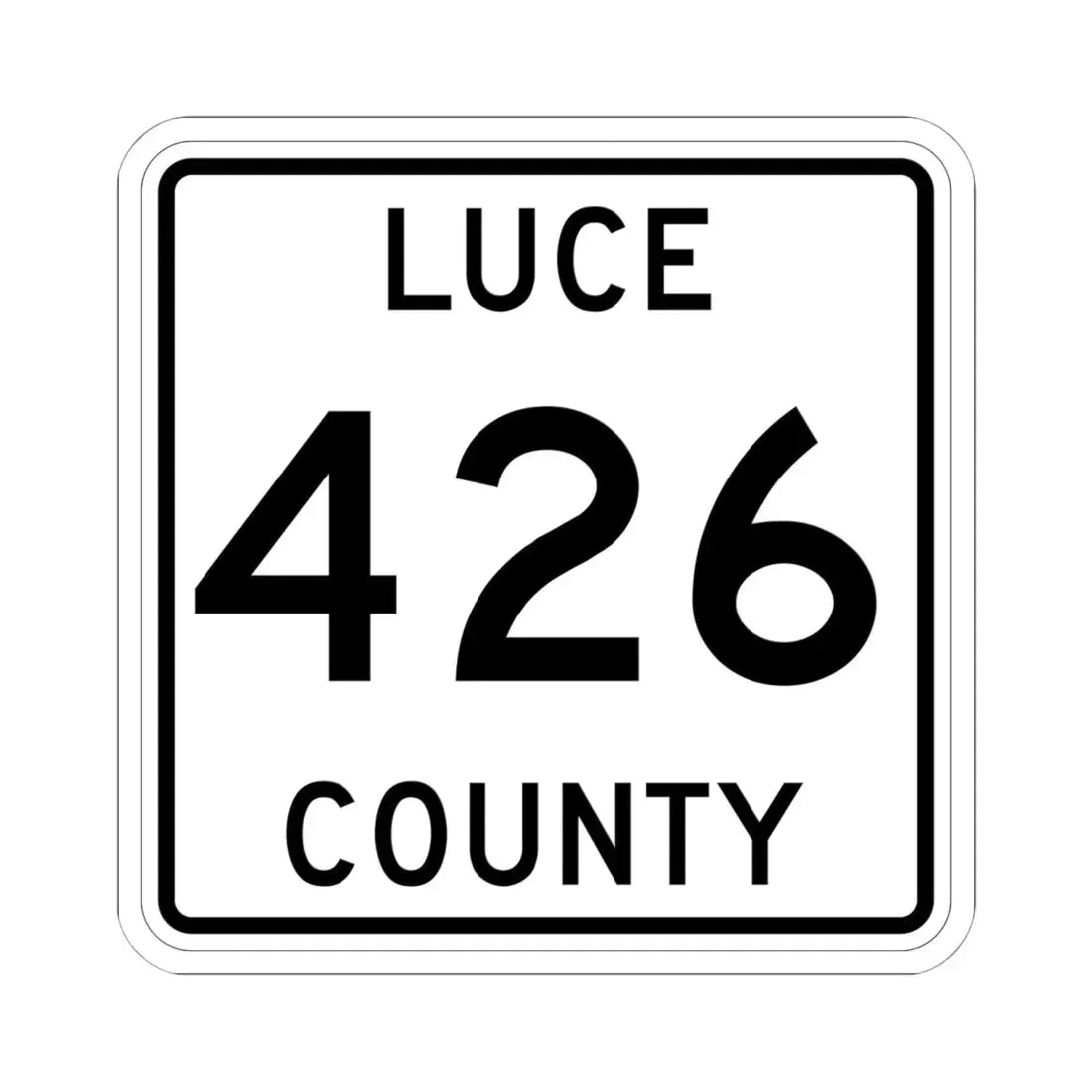 Michigan 426 Luce County (Michigan) (Road Sign) STICKER Vinyl Kiss-Cut Decal - The Sticker Space
