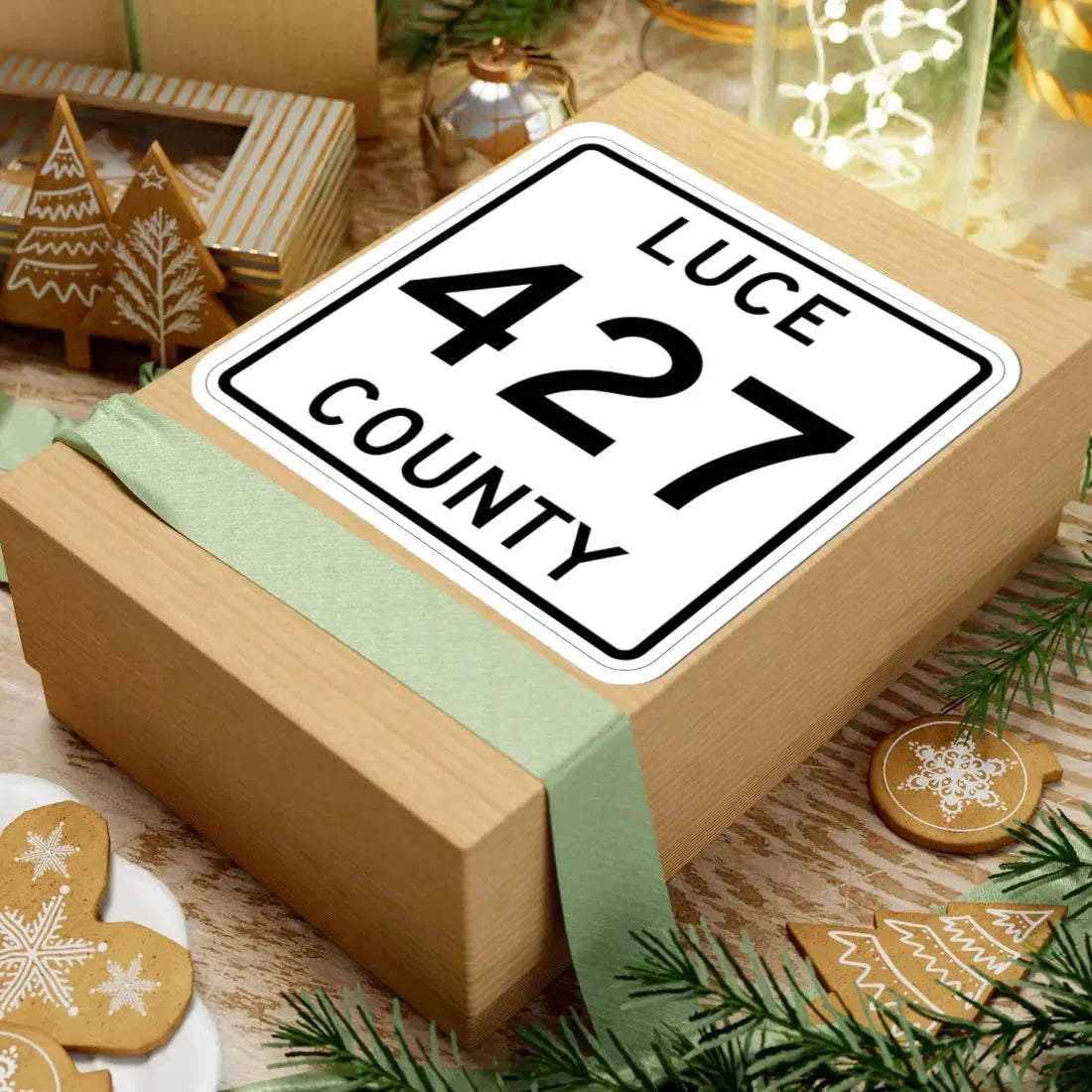 Michigan 427 Luce County (Michigan) (Road Sign) STICKER Vinyl Kiss-Cut Decal - The Sticker Space