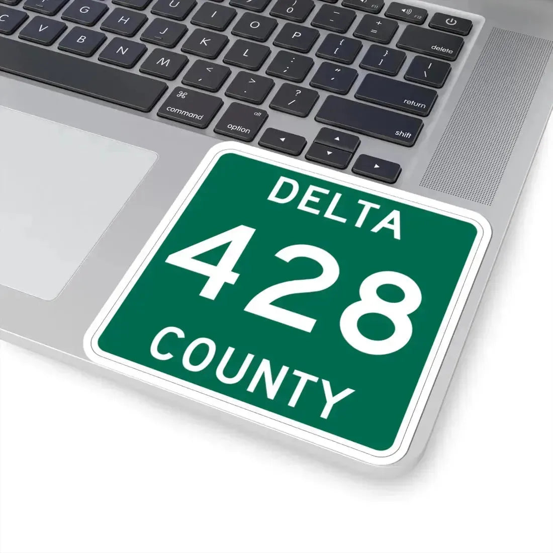 Michigan 428 Delta County (Michigan) (Road Sign) STICKER Vinyl Kiss-Cut Decal - The Sticker Space