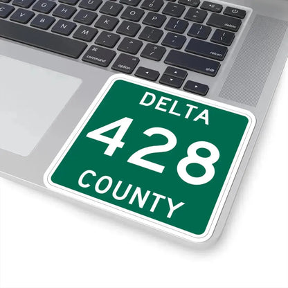Michigan 428 Delta County (Michigan) (Road Sign) STICKER Vinyl Kiss-Cut Decal - The Sticker Space
