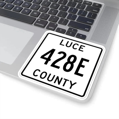 Michigan 428E Luce County (Michigan) (Road Sign) STICKER Vinyl Kiss-Cut Decal - The Sticker Space
