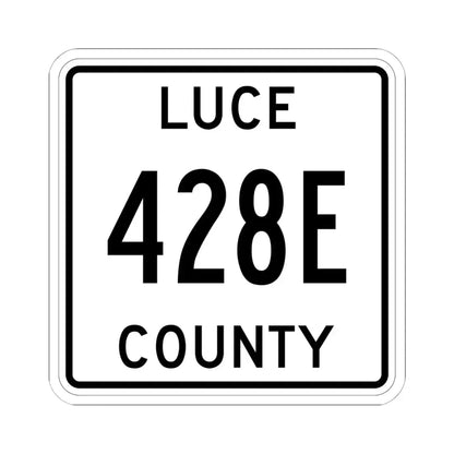 Michigan 428E Luce County (Michigan) (Road Sign) STICKER Vinyl Kiss-Cut Decal - The Sticker Space