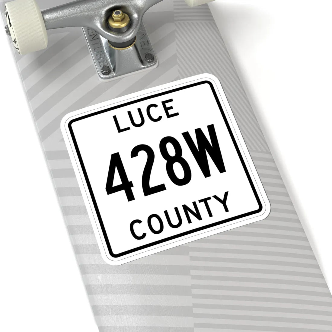Michigan 428W Luce County (Michigan) (Road Sign) STICKER Vinyl Kiss-Cut Decal - The Sticker Space