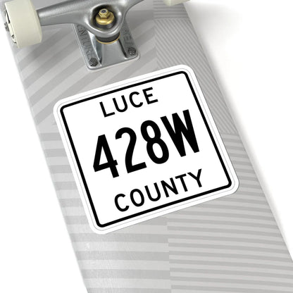 Michigan 428W Luce County (Michigan) (Road Sign) STICKER Vinyl Kiss-Cut Decal - The Sticker Space