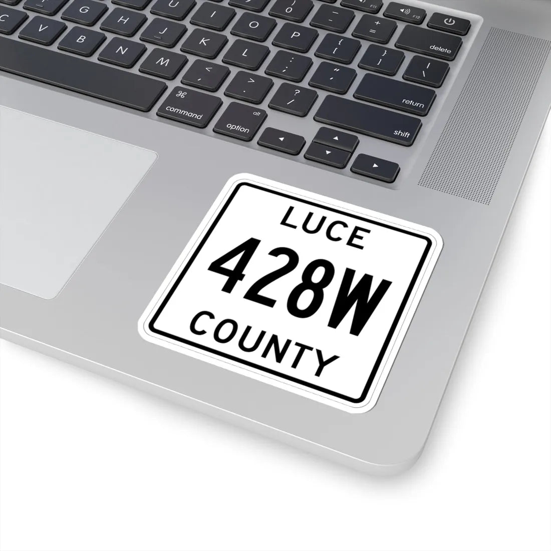 Michigan 428W Luce County (Michigan) (Road Sign) STICKER Vinyl Kiss-Cut Decal - The Sticker Space