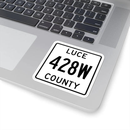 Michigan 428W Luce County (Michigan) (Road Sign) STICKER Vinyl Kiss-Cut Decal - The Sticker Space