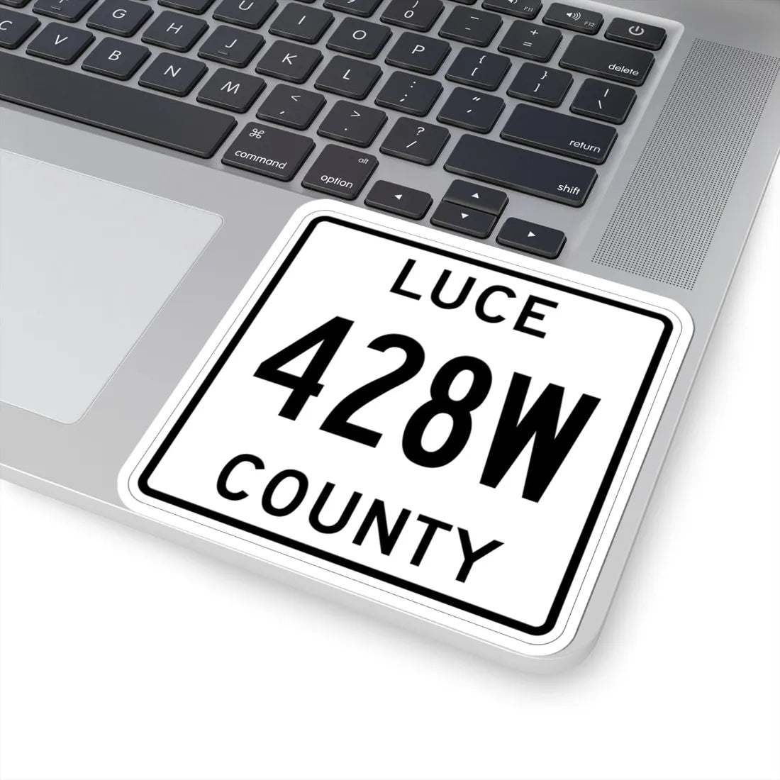 Michigan 428W Luce County (Michigan) (Road Sign) STICKER Vinyl Kiss-Cut Decal - The Sticker Space