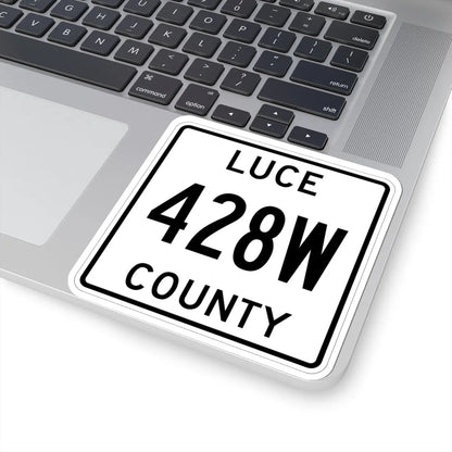 Michigan 428W Luce County (Michigan) (Road Sign) STICKER Vinyl Kiss-Cut Decal - The Sticker Space