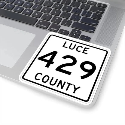 Michigan 429 Luce County (Michigan) (Road Sign) STICKER Vinyl Kiss-Cut Decal - The Sticker Space