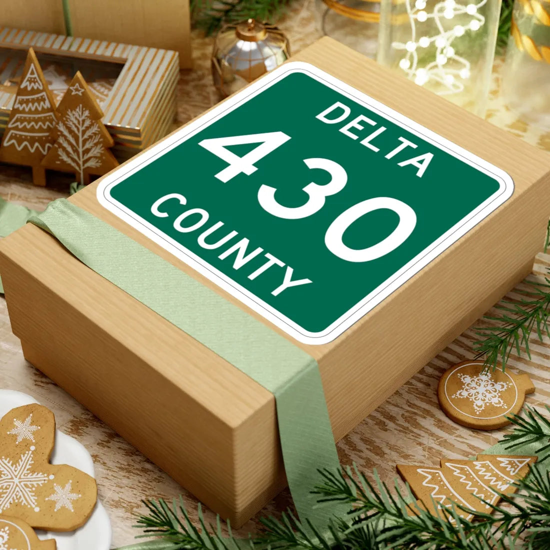 Michigan 430 Delta County (Michigan) (Road Sign) STICKER Vinyl Kiss-Cut Decal - The Sticker Space