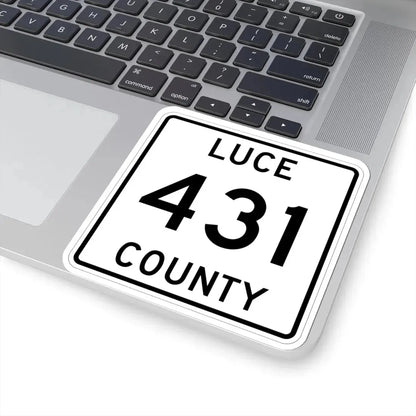 Michigan 431 Luce County (Michigan) (Road Sign) STICKER Vinyl Kiss-Cut Decal - The Sticker Space