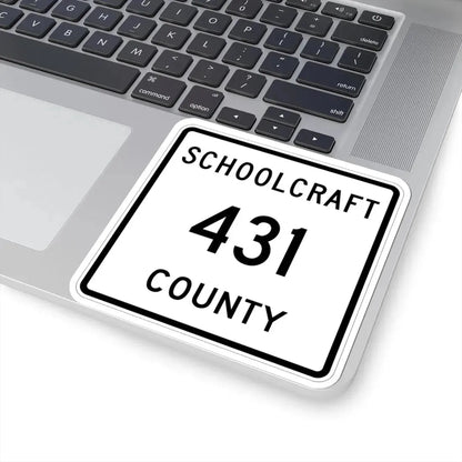 Michigan 431 Schoolcraft County (Michigan) (Road Sign) STICKER Vinyl Kiss-Cut Decal - The Sticker Space