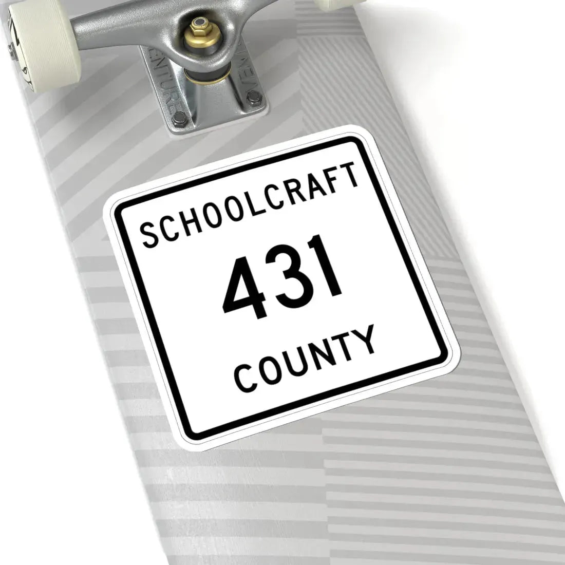 Michigan 431 Schoolcraft County (Michigan) (Road Sign) STICKER Vinyl Kiss-Cut Decal - The Sticker Space