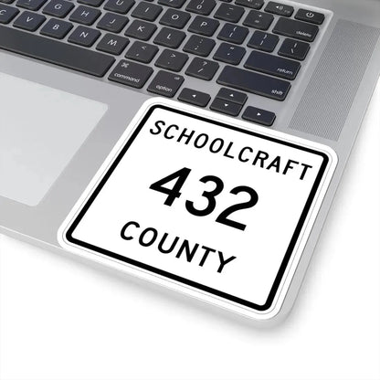 Michigan 432 Schoolcraft County (Michigan) (Road Sign) STICKER Vinyl Kiss-Cut Decal - The Sticker Space