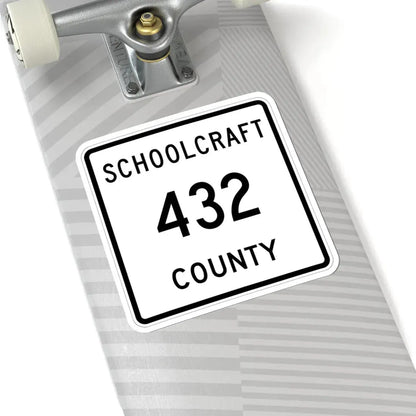 Michigan 432 Schoolcraft County (Michigan) (Road Sign) STICKER Vinyl Kiss-Cut Decal - The Sticker Space