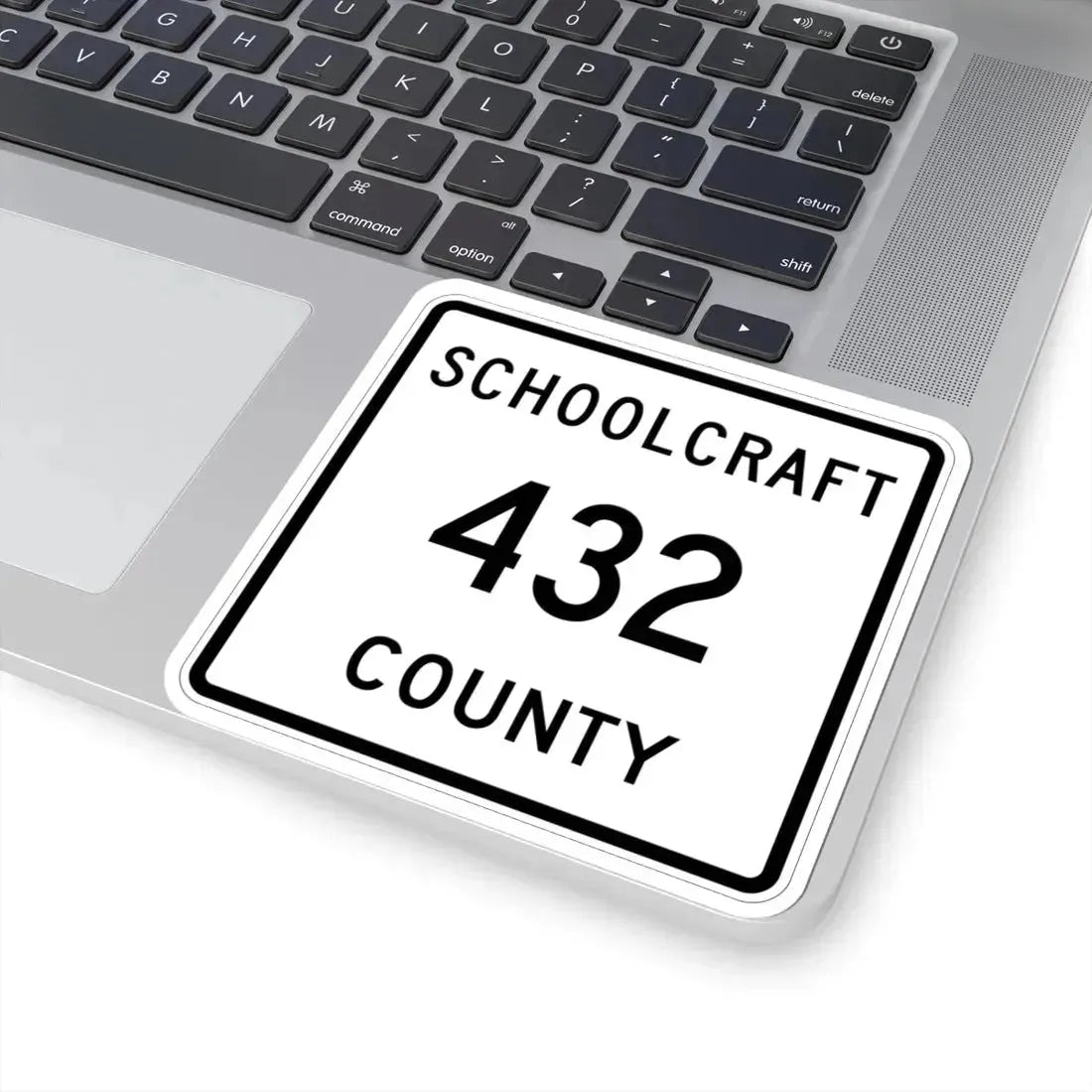 Michigan 432 Schoolcraft County (Michigan) (Road Sign) STICKER Vinyl Kiss-Cut Decal - The Sticker Space
