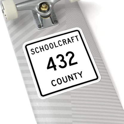 Michigan 432 Schoolcraft County (Michigan) (Road Sign) STICKER Vinyl Kiss-Cut Decal - The Sticker Space
