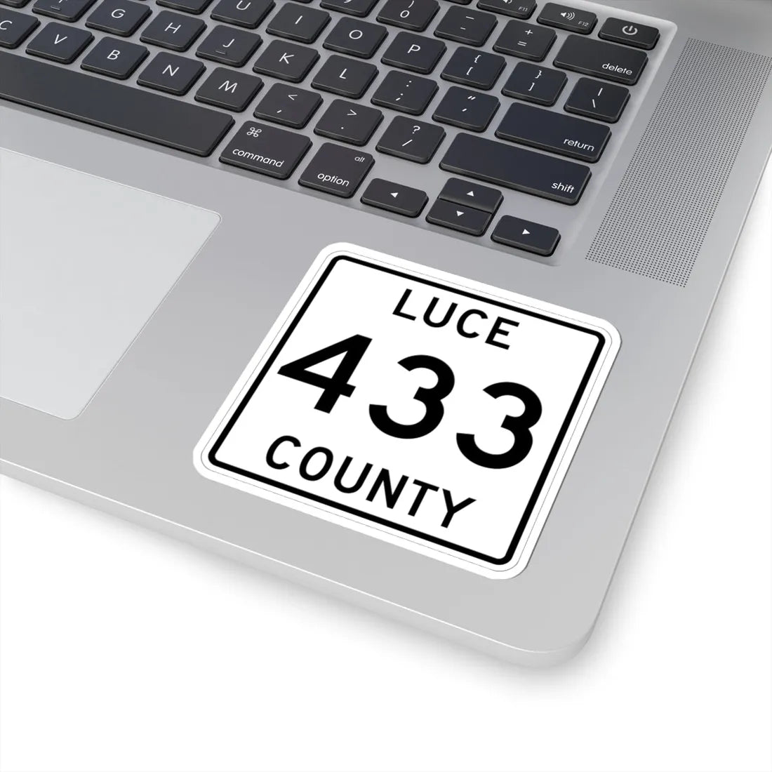 Michigan 433 Luce County (Michigan) (Road Sign) STICKER Vinyl Kiss-Cut Decal - The Sticker Space