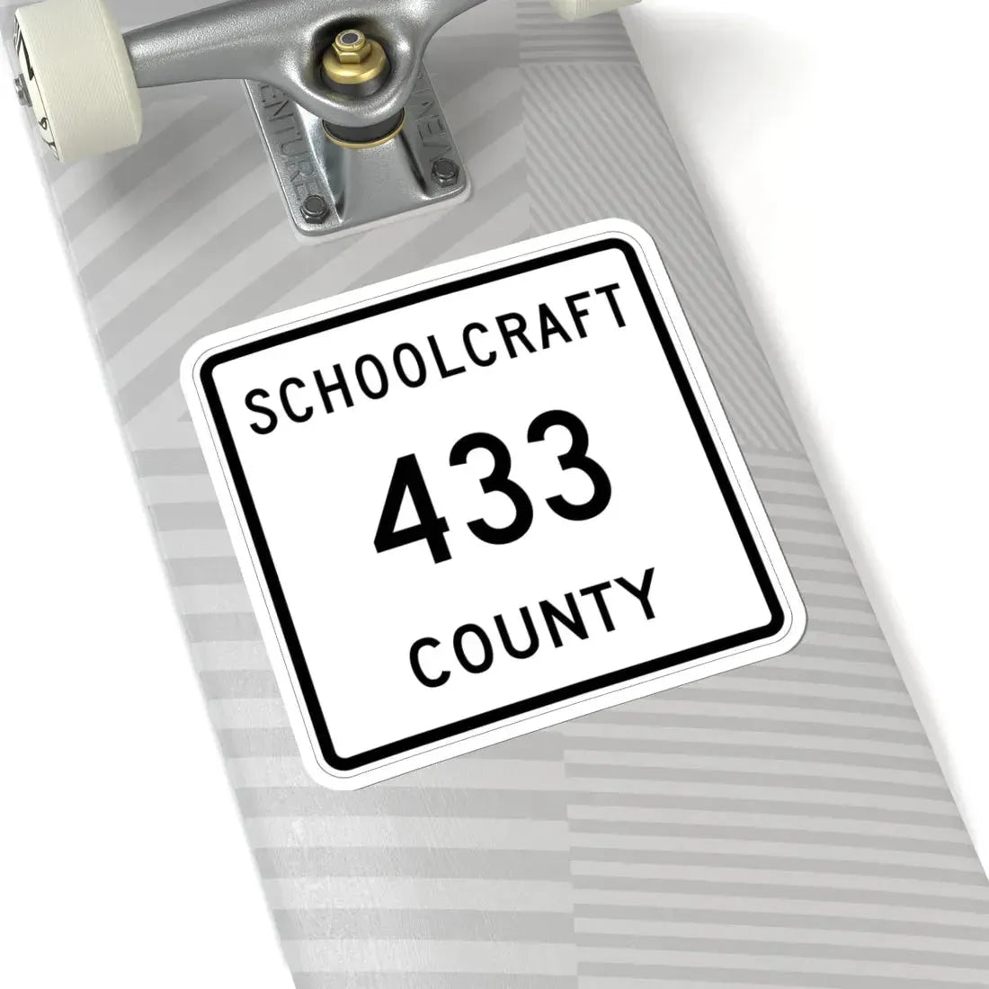 Michigan 433 Schoolcraft County (Michigan) (Road Sign) STICKER Vinyl Kiss-Cut Decal - The Sticker Space