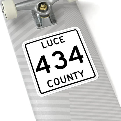 Michigan 434 Luce County (Michigan) (Road Sign) STICKER Vinyl Kiss-Cut Decal - The Sticker Space