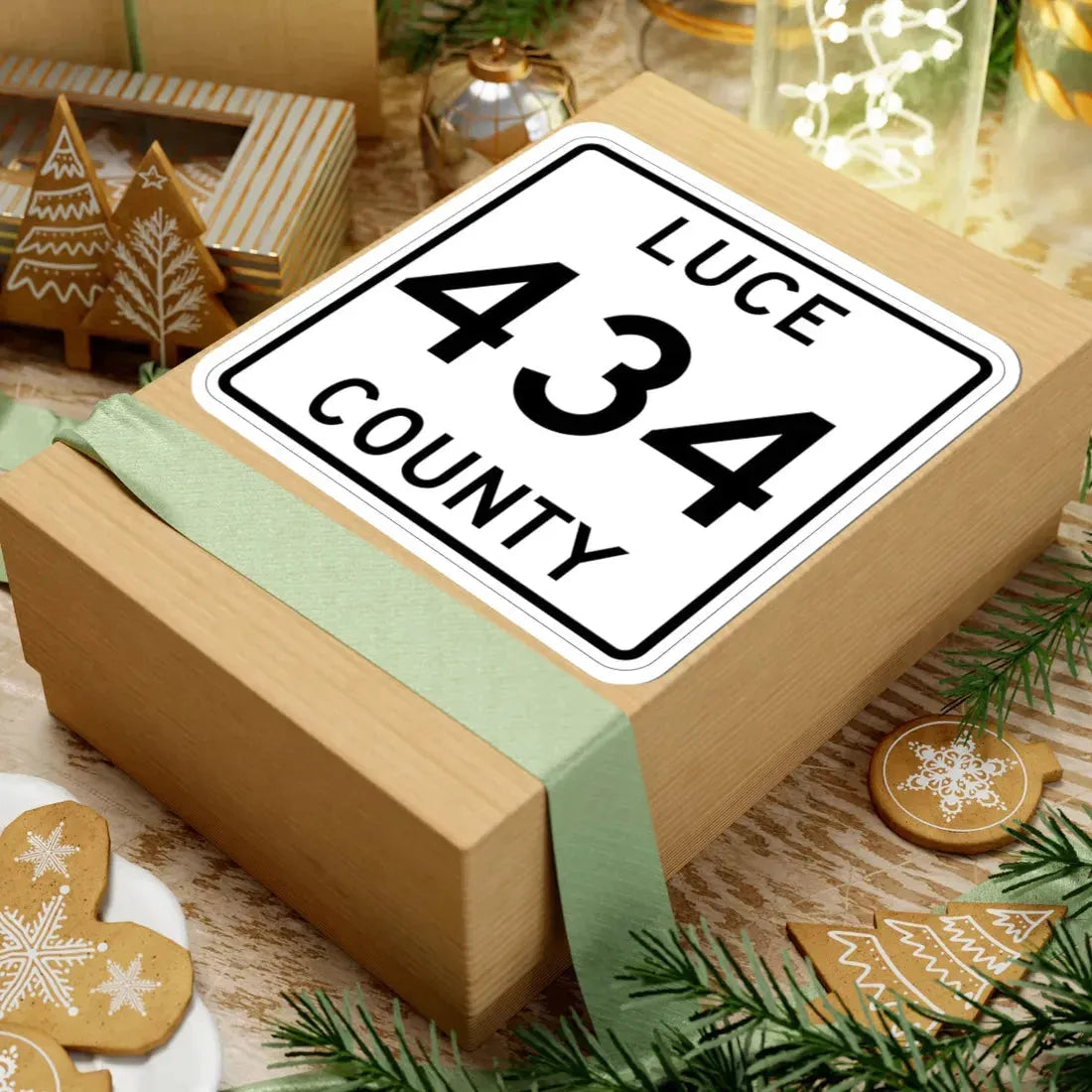 Michigan 434 Luce County (Michigan) (Road Sign) STICKER Vinyl Kiss-Cut Decal - The Sticker Space