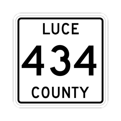 Michigan 434 Luce County (Michigan) (Road Sign) STICKER Vinyl Kiss-Cut Decal - The Sticker Space