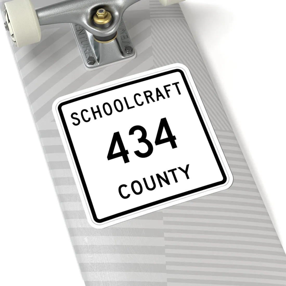 Michigan 434 Schoolcraft County (Michigan) (Road Sign) STICKER Vinyl Kiss-Cut Decal - The Sticker Space