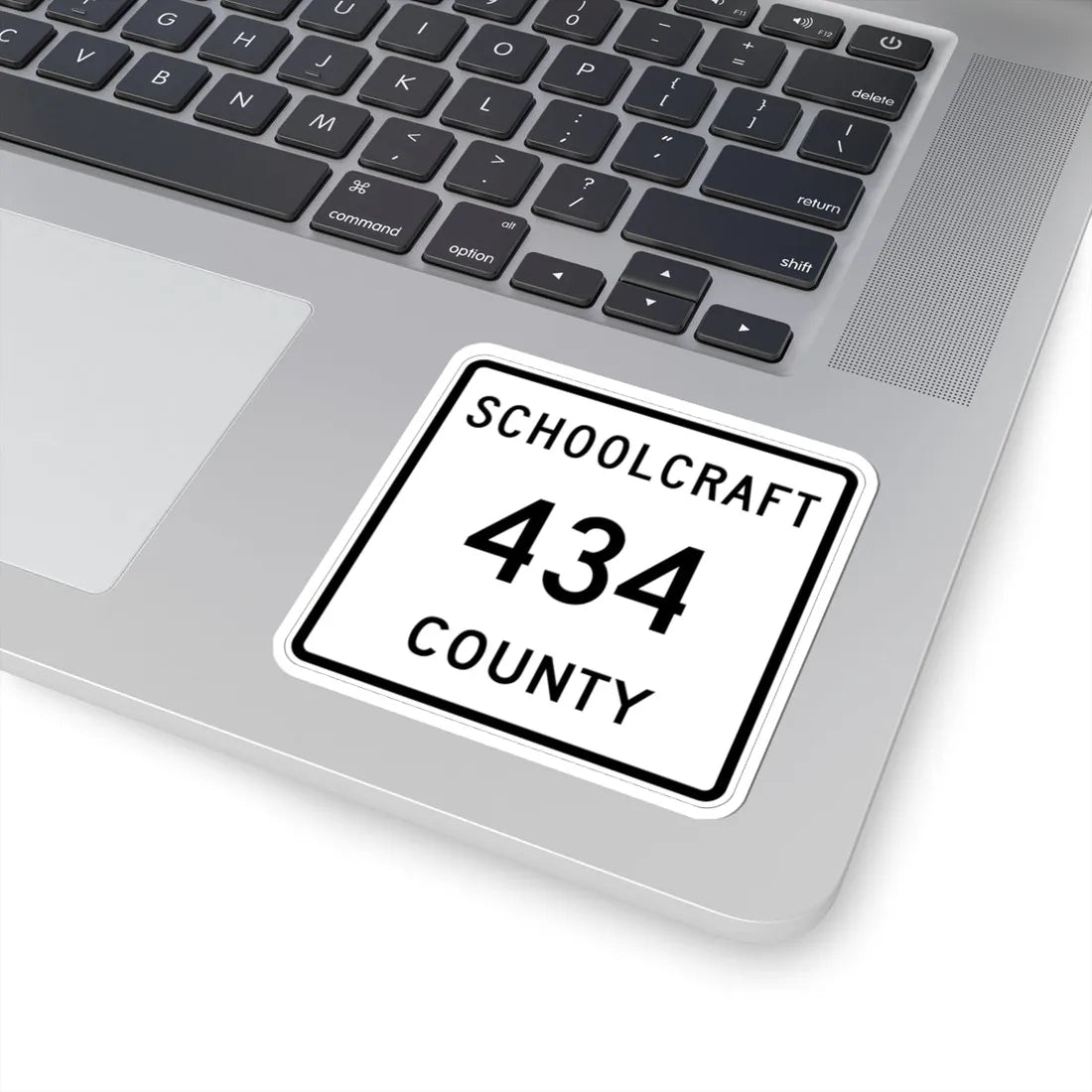Michigan 434 Schoolcraft County (Michigan) (Road Sign) STICKER Vinyl Kiss-Cut Decal - The Sticker Space