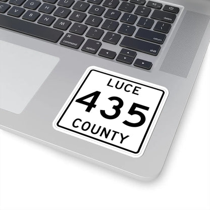 Michigan 435 Luce County (Michigan) (Road Sign) STICKER Vinyl Kiss-Cut Decal - The Sticker Space