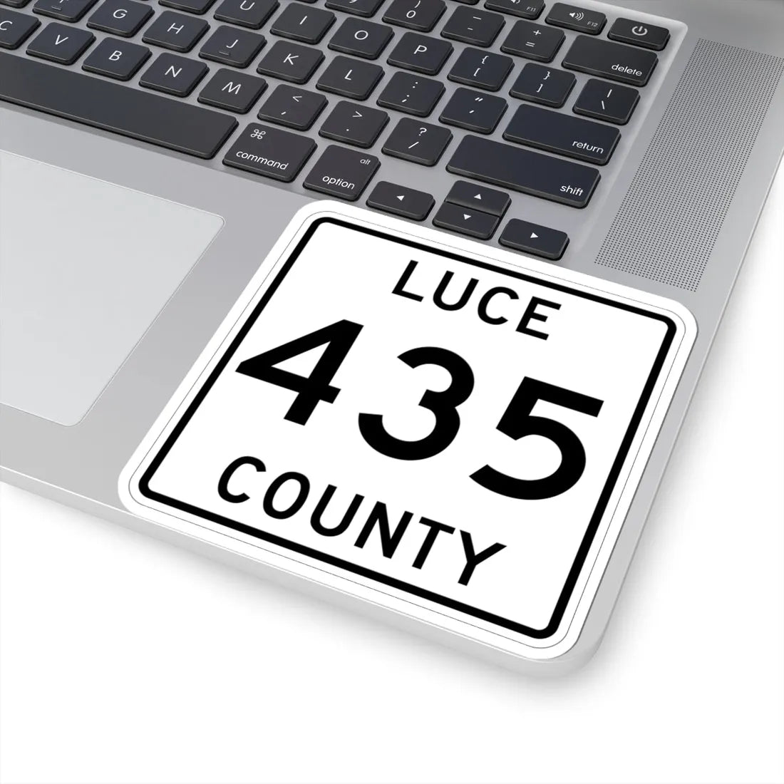 Michigan 435 Luce County (Michigan) (Road Sign) STICKER Vinyl Kiss-Cut Decal - The Sticker Space