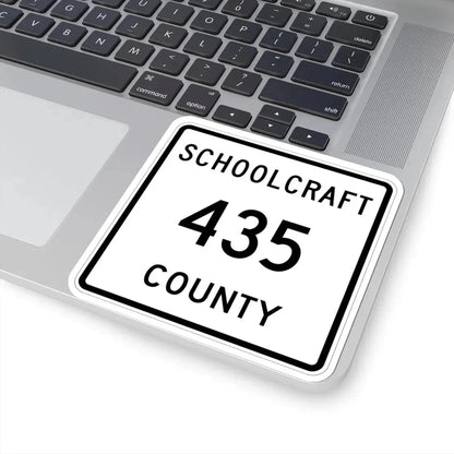 Michigan 435 Schoolcraft County (Michigan) (Road Sign) STICKER Vinyl Kiss-Cut Decal - The Sticker Space