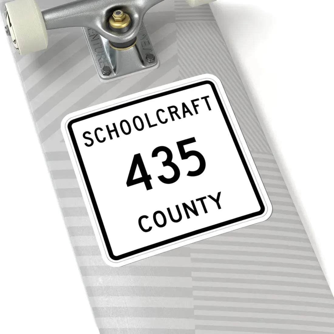 Michigan 435 Schoolcraft County (Michigan) (Road Sign) STICKER Vinyl Kiss-Cut Decal - The Sticker Space