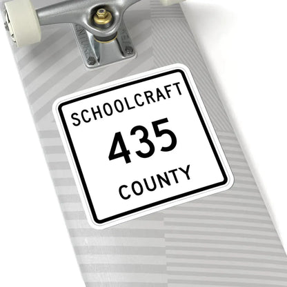 Michigan 435 Schoolcraft County (Michigan) (Road Sign) STICKER Vinyl Kiss-Cut Decal - The Sticker Space