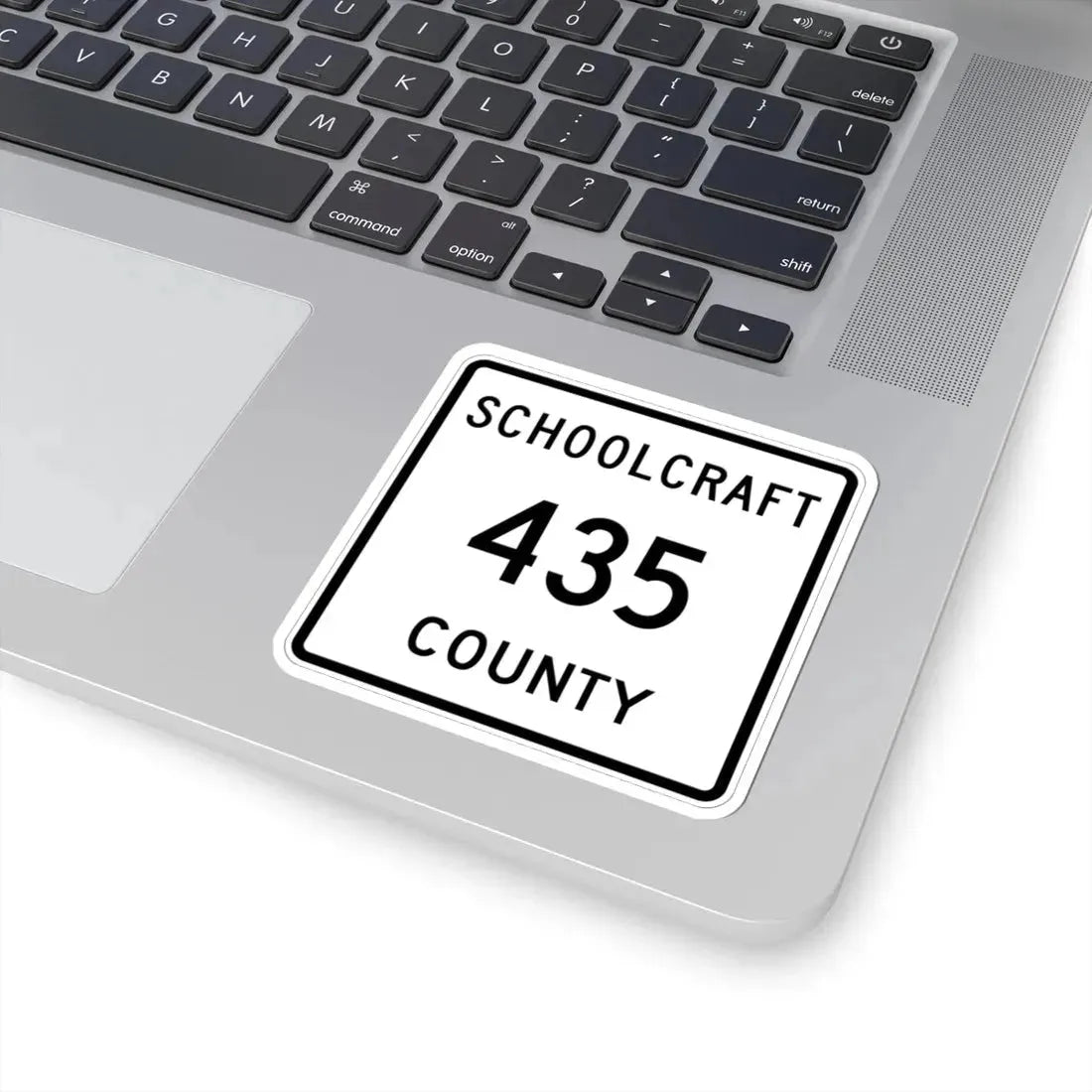 Michigan 435 Schoolcraft County (Michigan) (Road Sign) STICKER Vinyl Kiss-Cut Decal - The Sticker Space