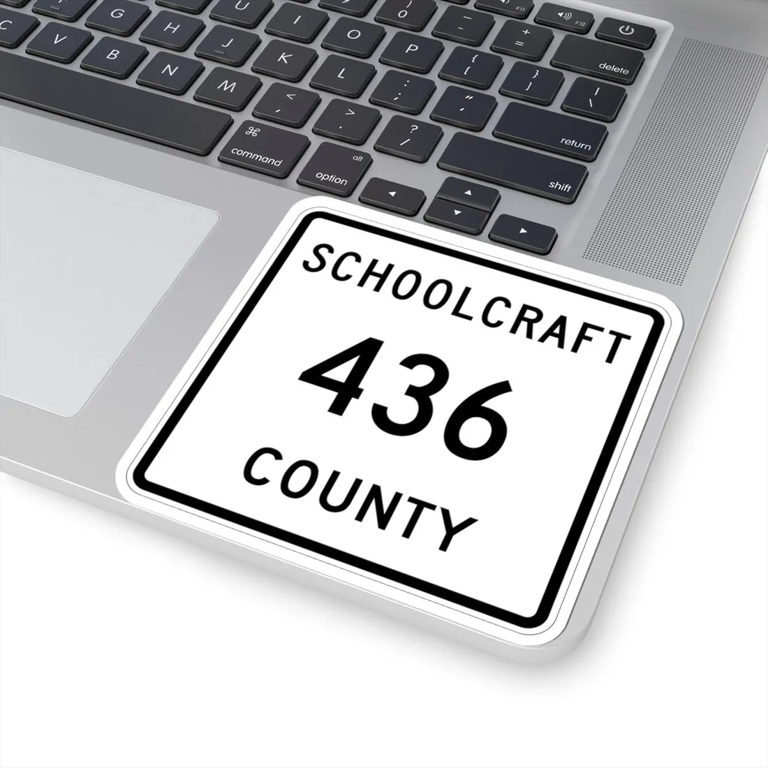 Michigan 436 Schoolcraft County (Michigan) (Road Sign) STICKER Vinyl Kiss-Cut Decal - The Sticker Space