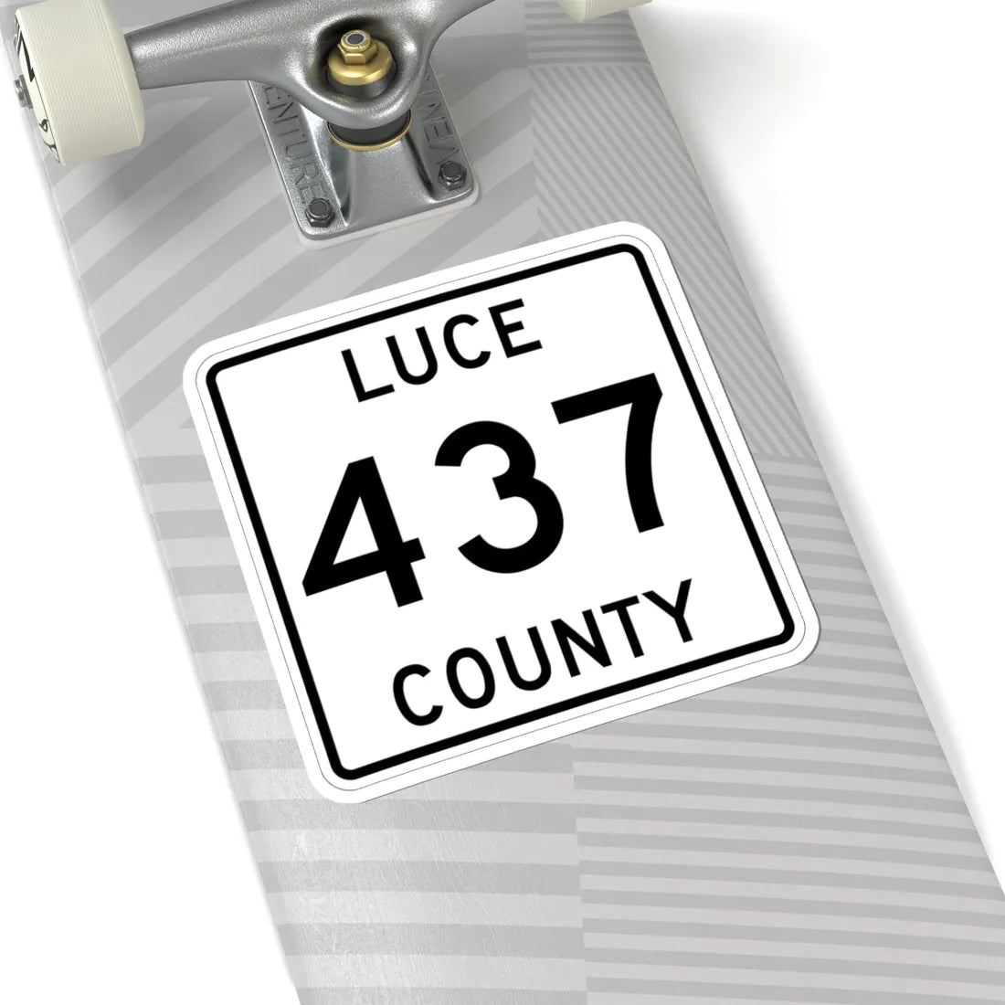 Michigan 437 Luce County (Michigan) (Road Sign) STICKER Vinyl Kiss-Cut Decal - The Sticker Space
