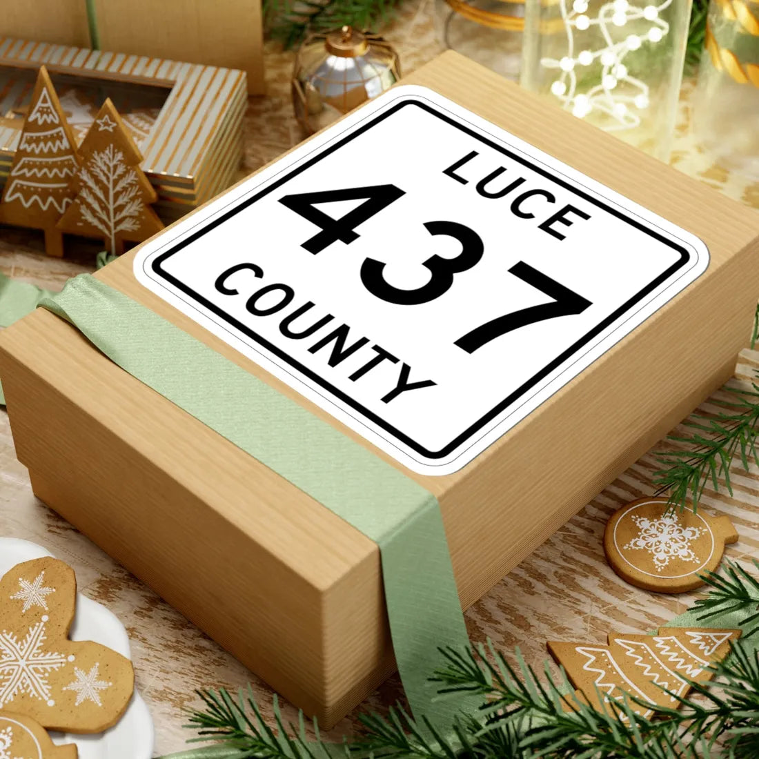 Michigan 437 Luce County (Michigan) (Road Sign) STICKER Vinyl Kiss-Cut Decal - The Sticker Space