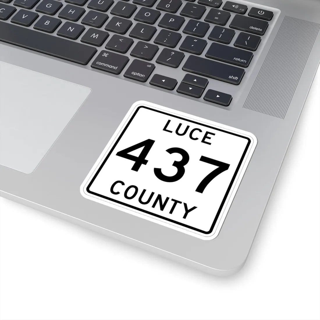 Michigan 437 Luce County (Michigan) (Road Sign) STICKER Vinyl Kiss-Cut Decal - The Sticker Space