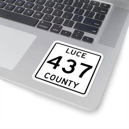 Michigan 437 Luce County (Michigan) (Road Sign) STICKER Vinyl Kiss-Cut Decal - The Sticker Space