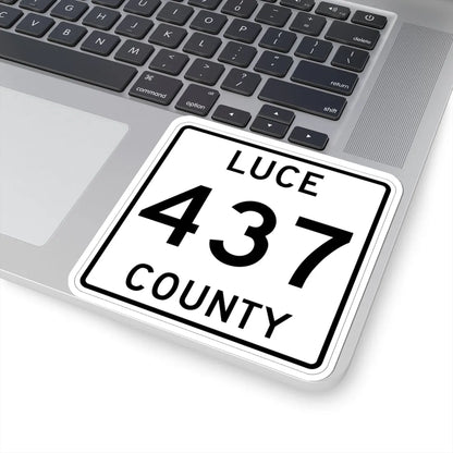 Michigan 437 Luce County (Michigan) (Road Sign) STICKER Vinyl Kiss-Cut Decal - The Sticker Space