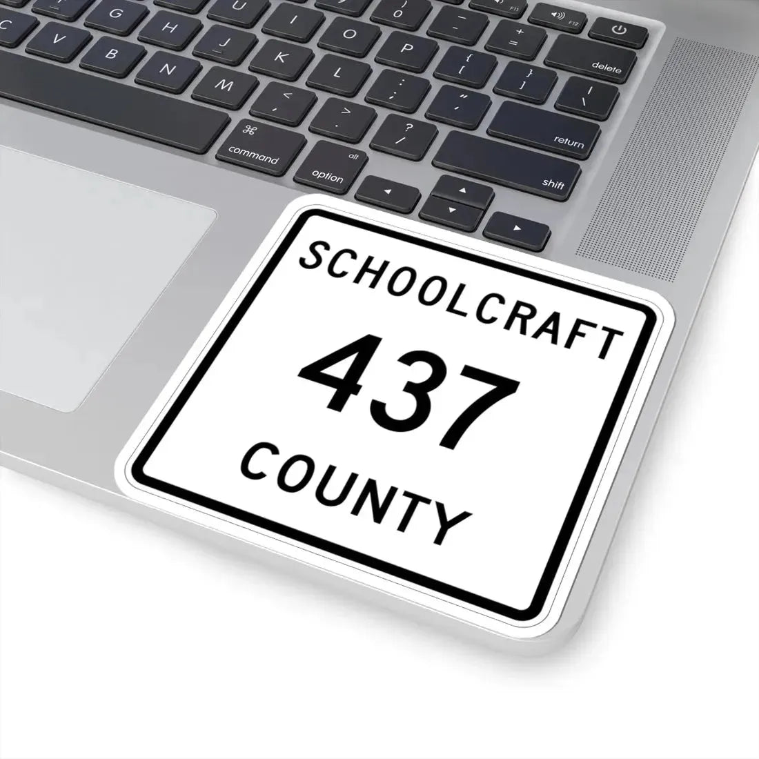 Michigan 437 Schoolcraft County (Michigan) (Road Sign) STICKER Vinyl Kiss-Cut Decal - The Sticker Space