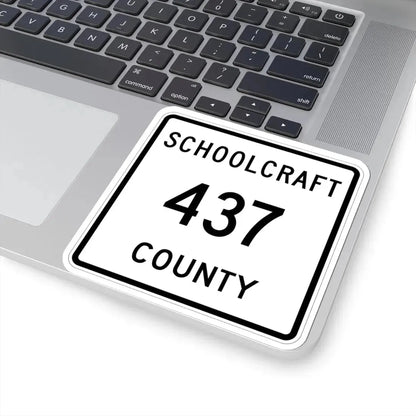 Michigan 437 Schoolcraft County (Michigan) (Road Sign) STICKER Vinyl Kiss-Cut Decal - The Sticker Space