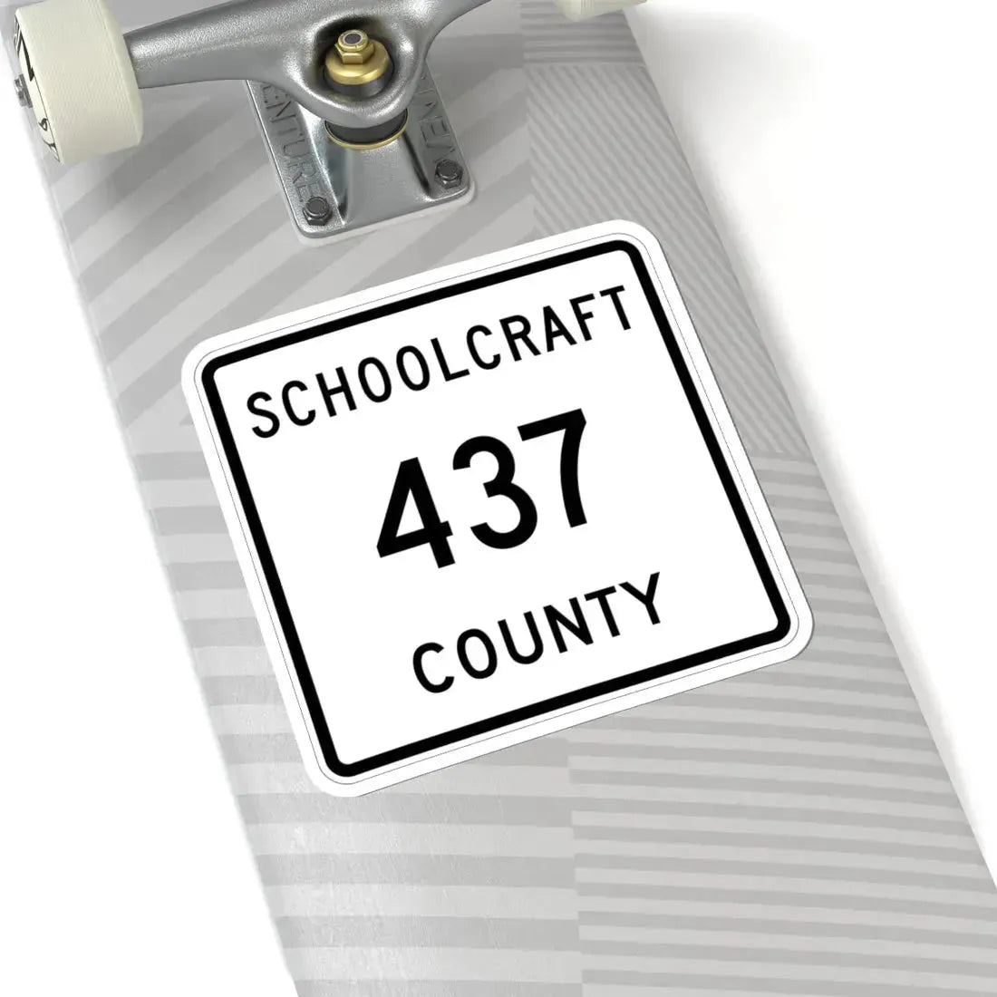 Michigan 437 Schoolcraft County (Michigan) (Road Sign) STICKER Vinyl Kiss-Cut Decal - The Sticker Space