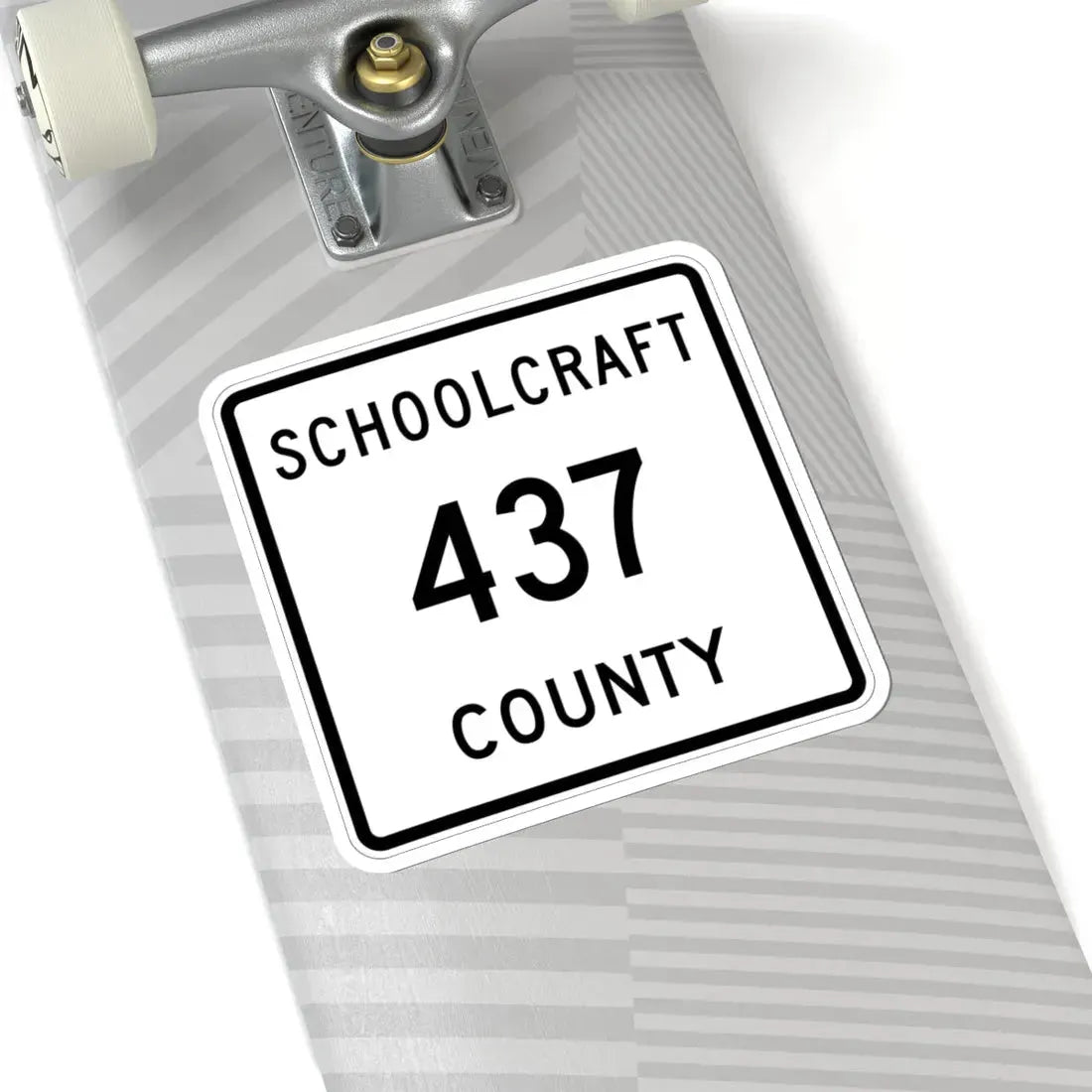 Michigan 437 Schoolcraft County (Michigan) (Road Sign) STICKER Vinyl Kiss-Cut Decal - The Sticker Space