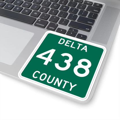 Michigan 438 Delta County (Michigan) (Road Sign) STICKER Vinyl Kiss-Cut Decal - The Sticker Space