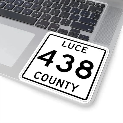 Michigan 438 Luce County (Michigan) (Road Sign) STICKER Vinyl Kiss-Cut Decal - The Sticker Space