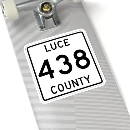Michigan 438 Luce County (Michigan) (Road Sign) STICKER Vinyl Kiss-Cut Decal - The Sticker Space