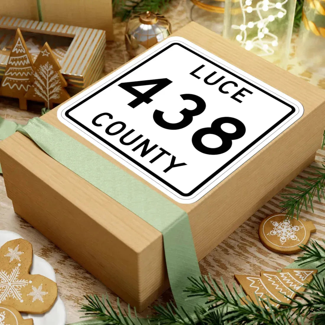 Michigan 438 Luce County (Michigan) (Road Sign) STICKER Vinyl Kiss-Cut Decal - The Sticker Space