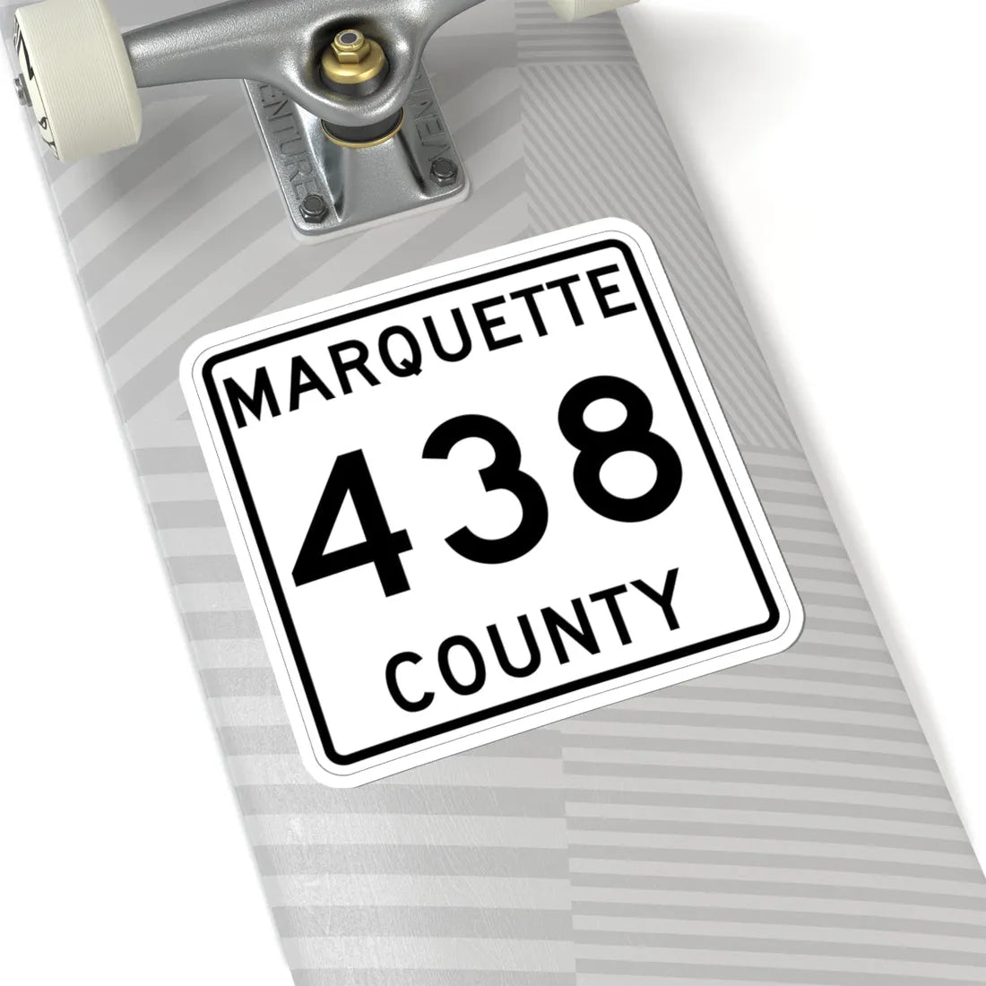Michigan 438 Marquette County (Michigan) (Road Sign) STICKER Vinyl Kiss-Cut Decal - The Sticker Space