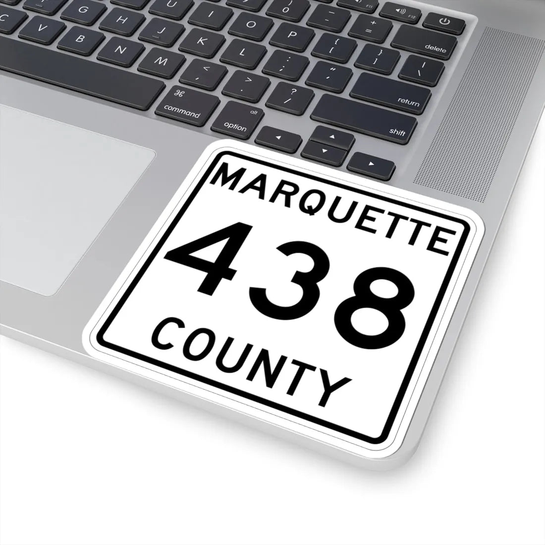 Michigan 438 Marquette County (Michigan) (Road Sign) STICKER Vinyl Kiss-Cut Decal - The Sticker Space